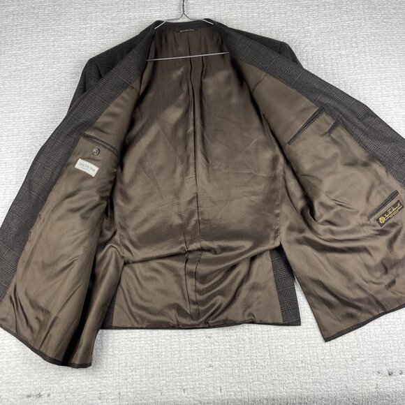 Jack Victor Loro Piana 100% Cashmere Blazer Sport Jacket Plaid 44R Read* - Picture 8 of 16